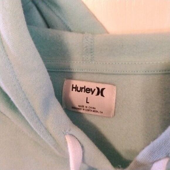 Hurley Sweater Womens Large LG L Blue Green Hoodie Pullover Sweatshirt Ladies - Picture 6 of 12